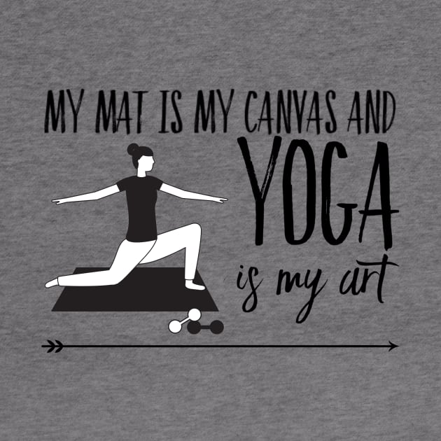 My mat is my canvas and yoga is my art yoga mat design by Ashden